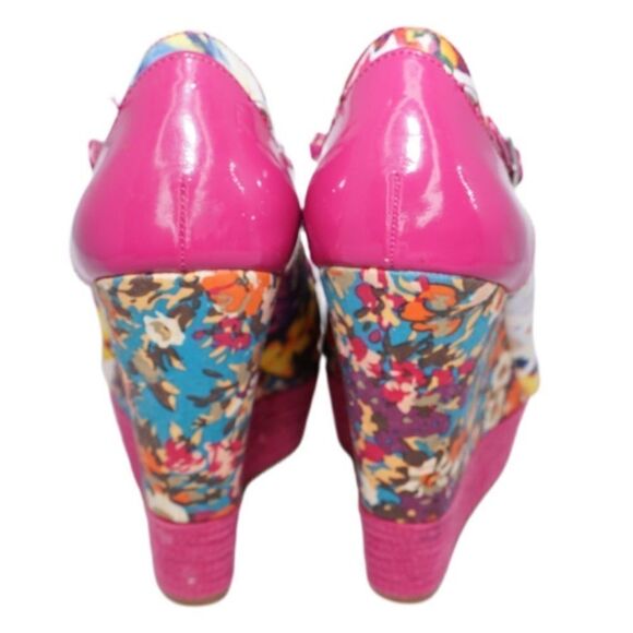 Gianni Bini Floral Peep-Toe Platform Wedges, Size - Picture 7 of 12